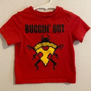 Children’s Place Red “Buggin Out” T shirt. SZ 12-18M.
